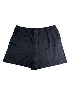 Linen Blend Shorts Black XXL (22) NEW